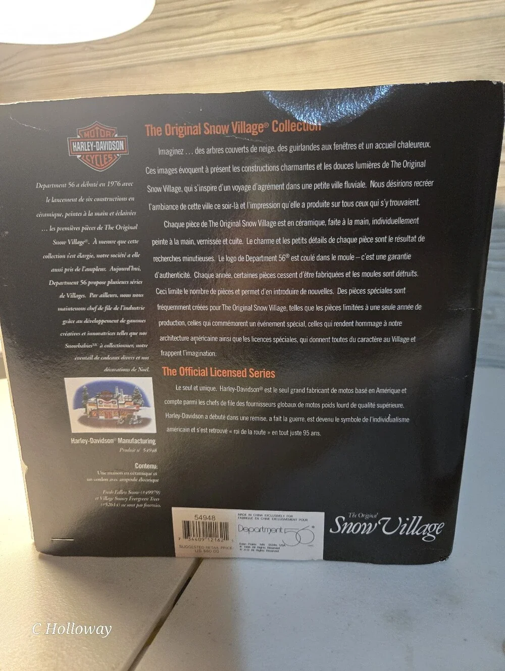 Dept 56 Snow Village Harley Davidson Building ***MISSING THE 2 MOTORCYCLES